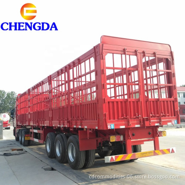 3 Axle 45Ton fence cargo semi trailer